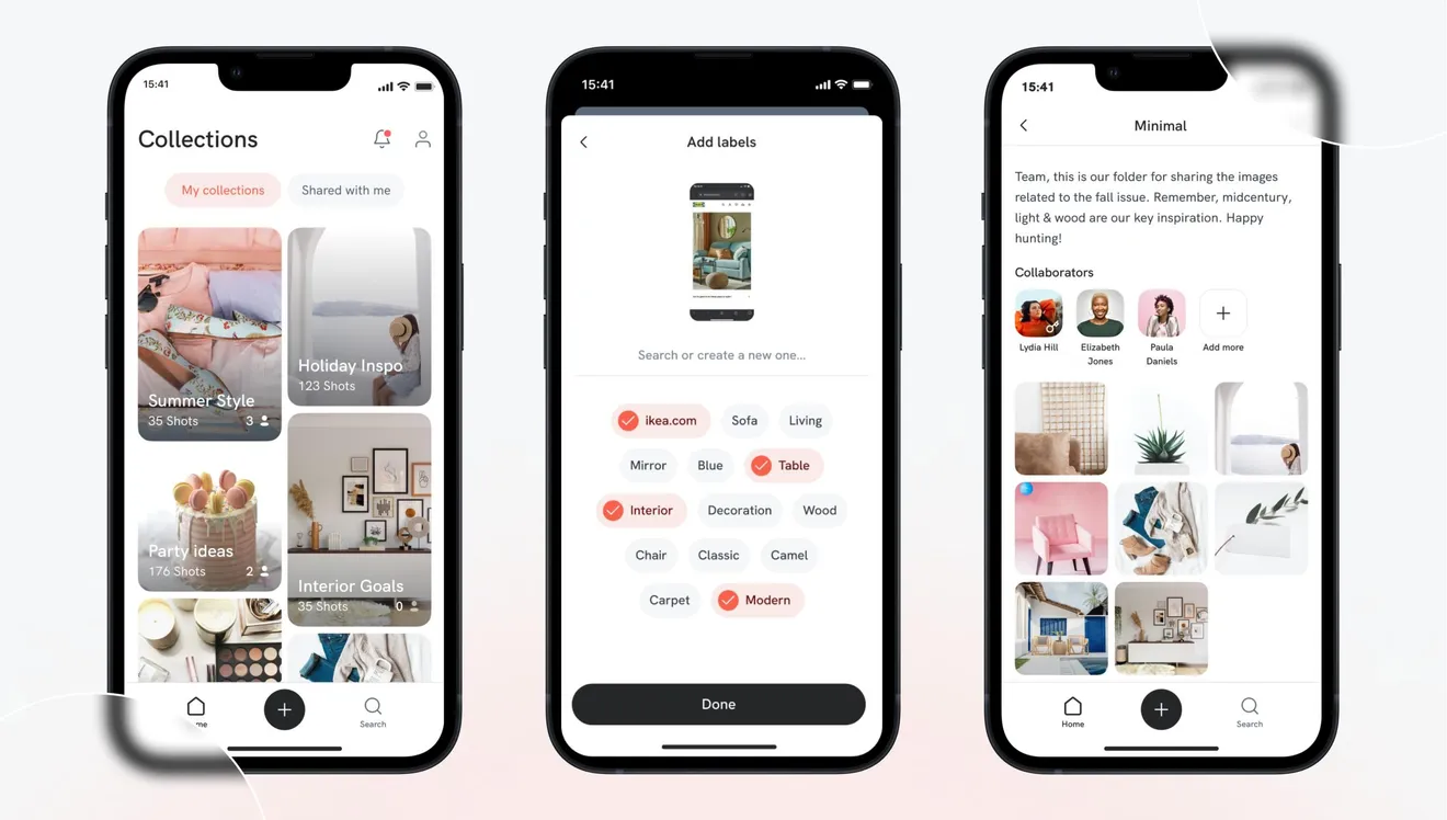 Applicate, designing an inspiring app for organizing our inspiration