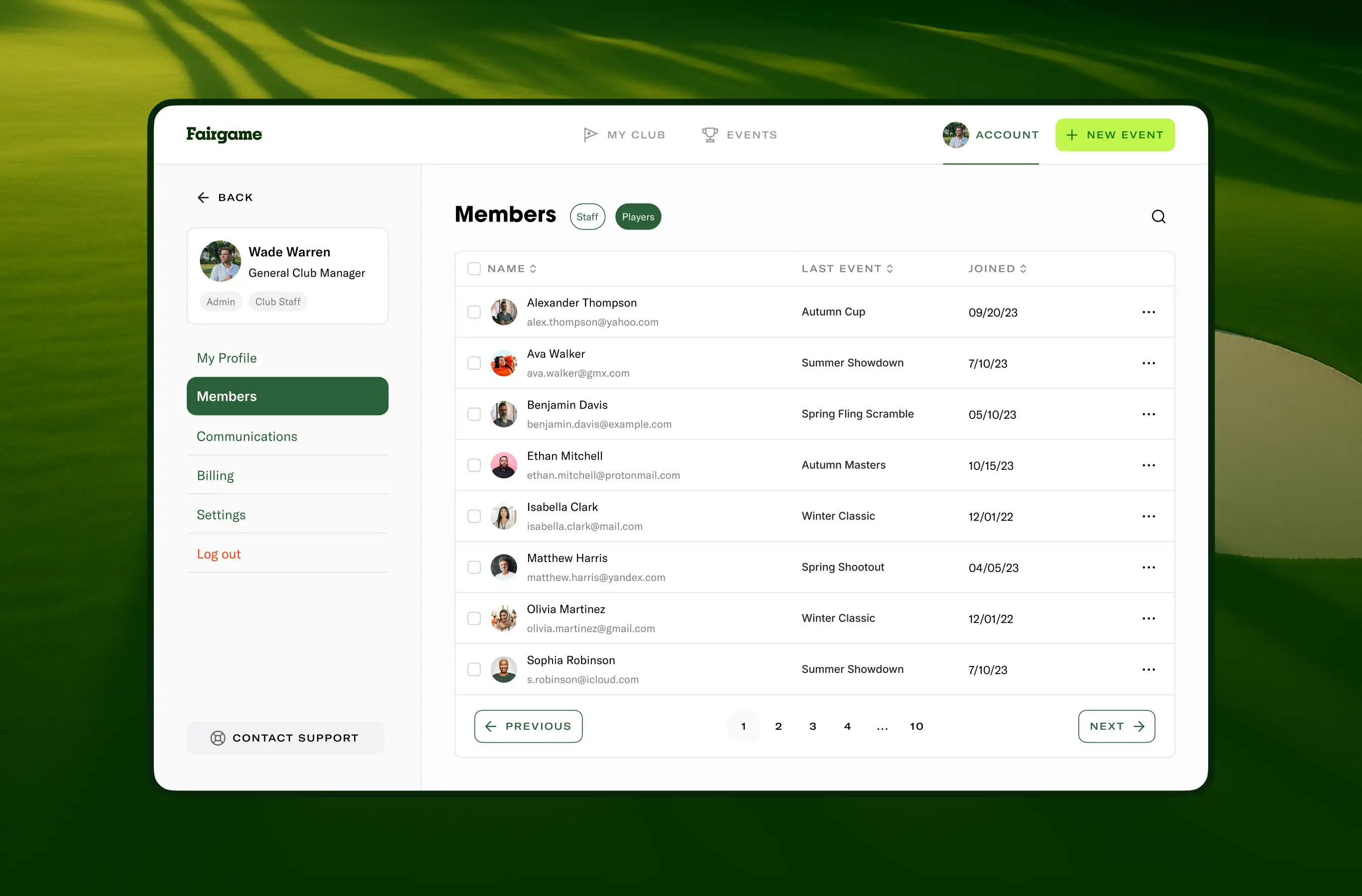 Fairgame interface on an iPad mockup.